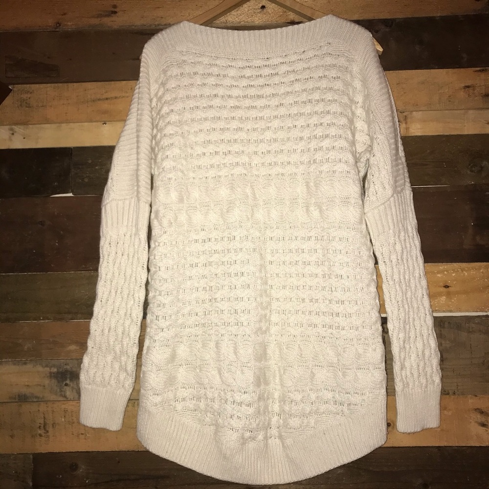 All Saints Wool Cashmere Chunky Cable Knit Sweater - Picture 5 of 8
